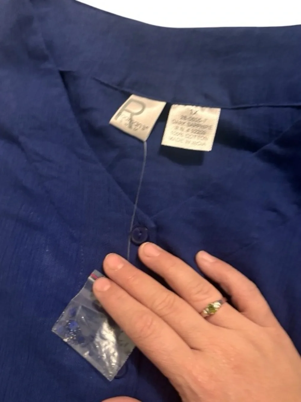 NWT Roaman's Button-Front Cotton Gauze Swim Cover-Up Dress
